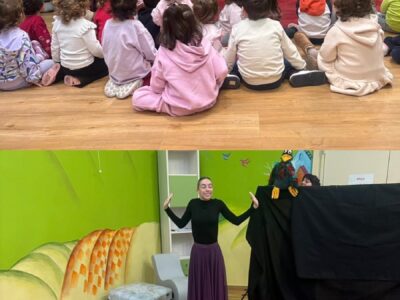 Το βρεφικό και μεταβρεφικό μας Χελωνάκια και Λαγουδάκια παρακολούθησαν το διαδραστικό κουκλοθέατρο «Σαπουνόφουσκες» από την ομάδα Πράματα και Θαμάτα! 🎭🫧🐰